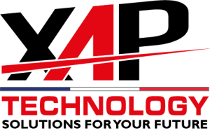 Logo XAP technology-BLANC fond blanc